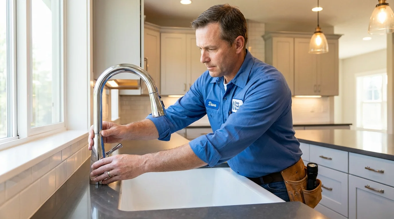 Kitchen faucet installation by Johns Plumbing LLC in Pine Ridge