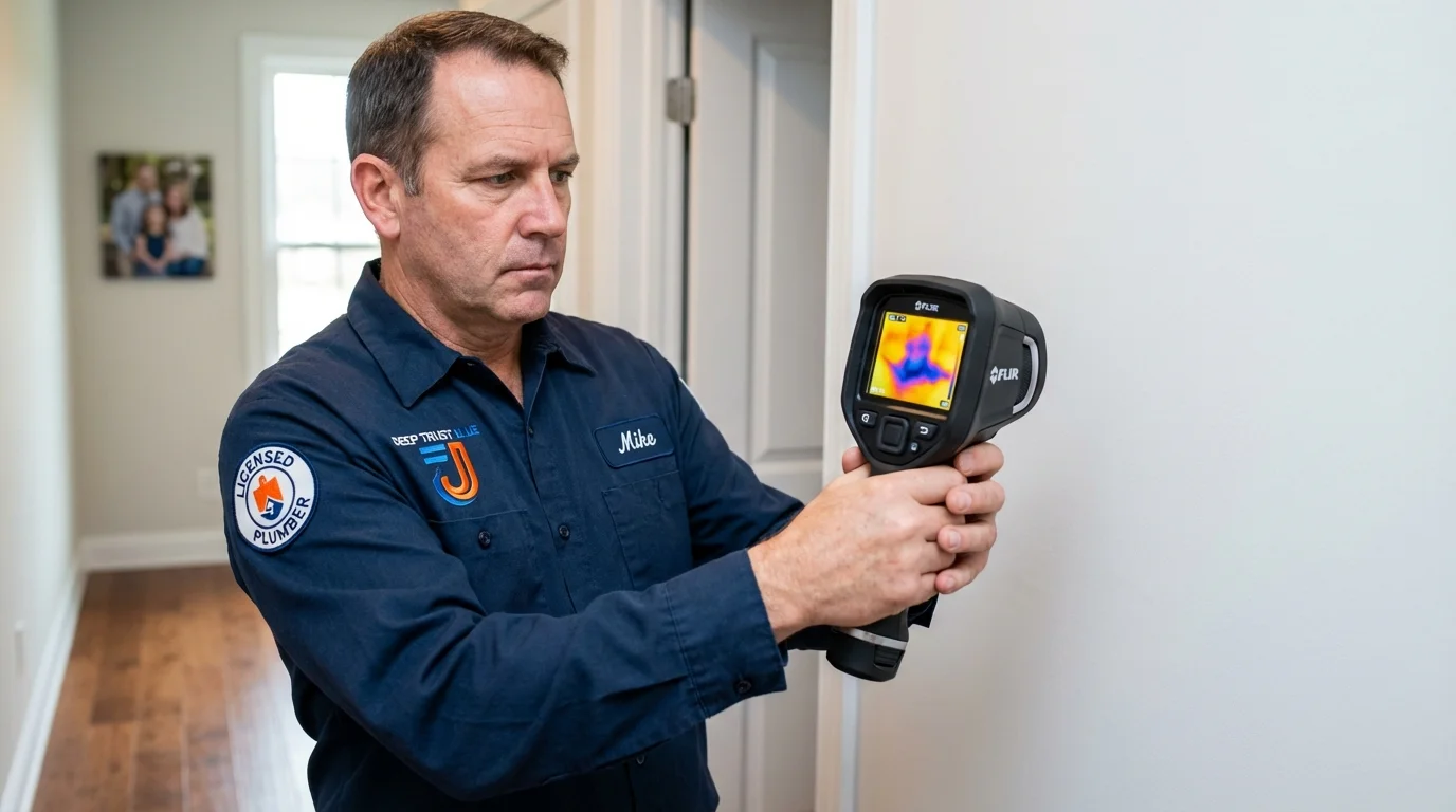 Thermal imaging leak detection by Johns Plumbing LLC in Pine Ridge